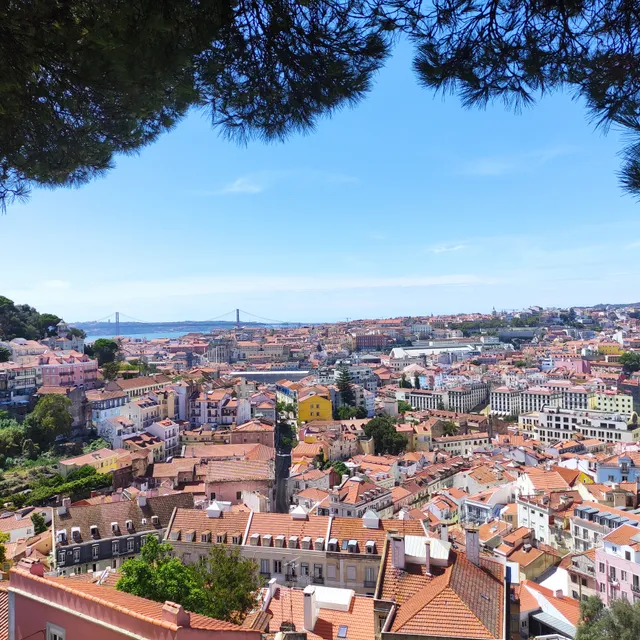 Vista de Lisboa e do rio Tejo