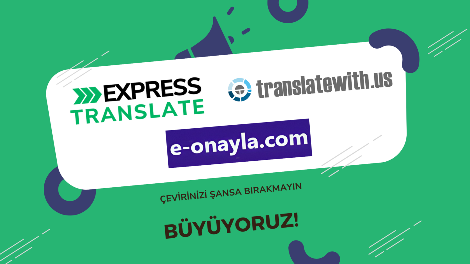 Translatewith.us ve e-onayla.com artık Express Translate Ailesinin Bir Parçası